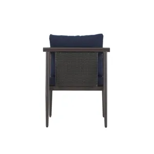 Moana Patio Side Chair, Blue Cushions(2 Per Carton)