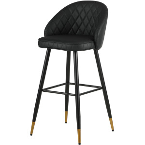 Oliver Black Vegan Leather Bar Chair(2 Per Carton)