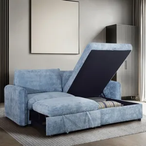 Finn Upholstery Finn Storage Chaise-Blue