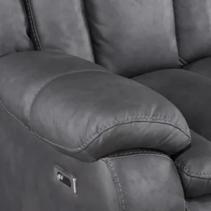 Morello Sofa W/Power Footrest Gray