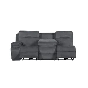 Teddy LAF Sofa W/Power Headrest & Footrest-Gray