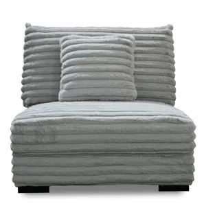 EMBRACE STATIONARY-GRAY Embrace Armless Chair-Gray