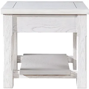Dorsey 1 Drawer End Table-White