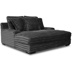 Embrace Dual Chaise Lounge-Charcoal