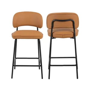 Blythe Orange Vegan Leather Counter Chair(2 Per Carton)