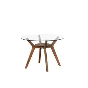 Oscar Round Glass Top For Std Or Counter Dining Base