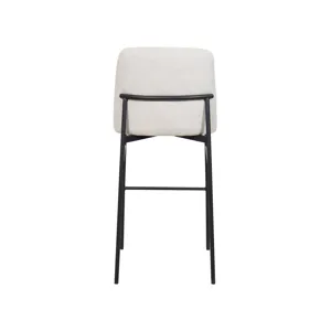 Erik Bar Chair W Black Metal Frame Beige(2 Per Carton)