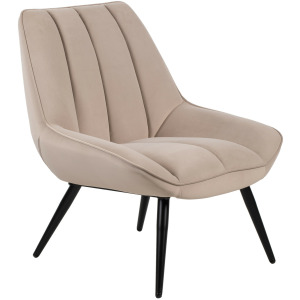 Astrid Taupe Velvet Accent Chair