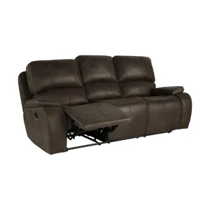 Brookings Sofa W/Dual Recliner-Brown