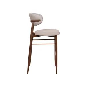 Royce Bar Chair W Walnut Metal Frame Toast(2 Per Carton)