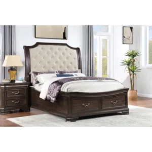 Lyndhurst Storage Footboard & Slats Walnut - Queen