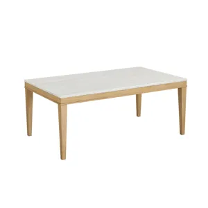 Essence 72" Rectangle Dining Table W/Marble Top-Natural