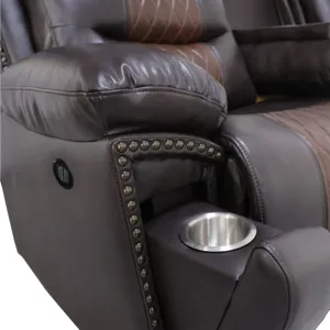 Nikko Glider Recliner W/Power Footrest-Brown