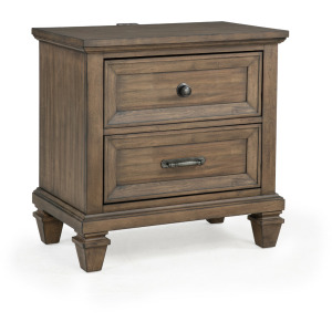 Mariana Nightstand W/USB-Vintage Mocha