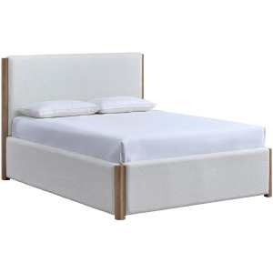 Anika Bedroom Anika Upholstered Footboard & Roll Out Slat Kit-White - California King