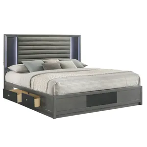Nocturne Platform Siderails & Slats-Slate - California King