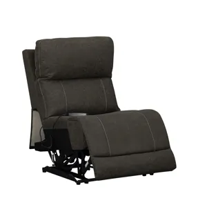 Gaia Armless Recliner W/Power Headrest, Footrest, Massage, Heat-Sable