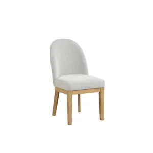 Essence Upholstered Curved Back Chair-Natural