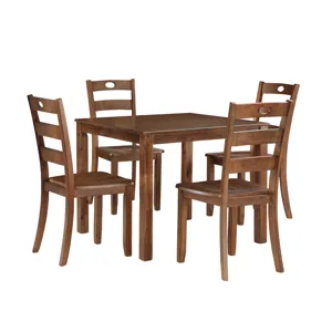 Salem 5 PC Dining Set, Table & 4 Chairs Tobacco
