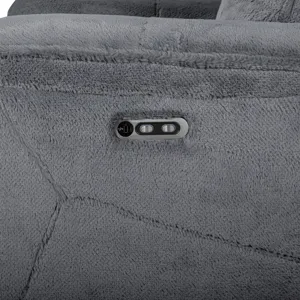 Teddy RAF Console Loveseat W/One Power Headrest & Footrest-Gray