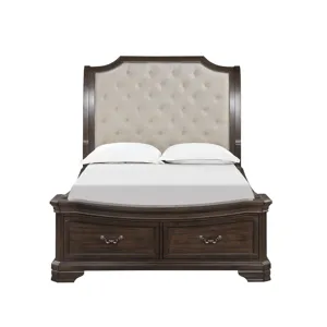 Lyndhurst Storage Footboard & Slats Walnut - Queen