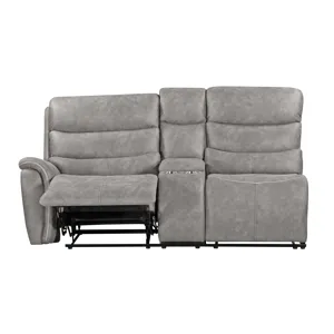Kamari LAF Console Loveseat W/Dual Recliner-Gray