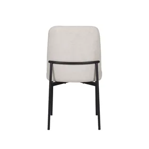 Erik Side Chair W Black Metal Frame-Beige(2 Per Carton)