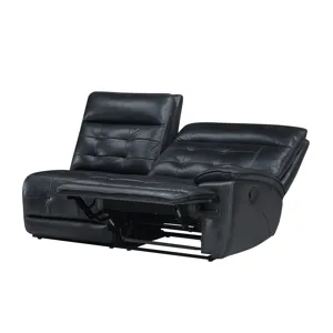 Warner RAF Loveseat W/1 Recliner-Black