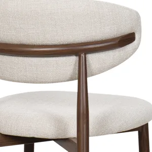 Royce Bar Chair W/Walnut Metal Frame Beige(2 Per Carton)