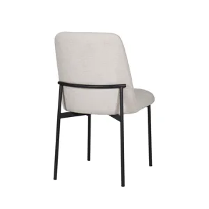 Erik Side Chair W Black Metal Frame-Beige(2 Per Carton)