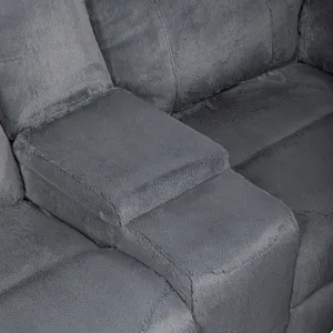 Teddy RAF Console Loveseat W/One Power Headrest & Footrest-Gray