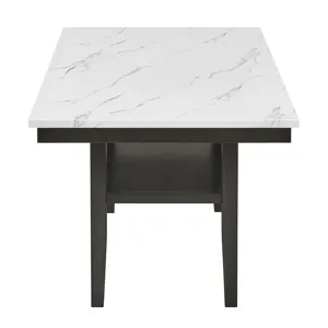 Carissa 60" Rectangle Dining Table W/Storage Shelf