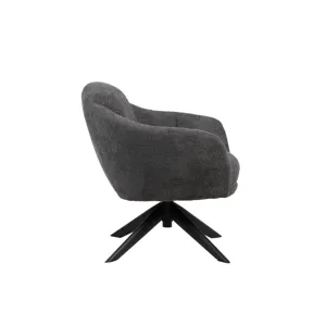 Fleming Gray Boucle Swivel Lounge Chair(1 Per Carton)