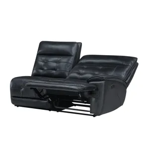 Warner RAF Loveseat W/1 Power Footrest And Headrest-Black