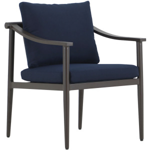 Moana Patio Side Chair, Blue Cushions(2 Per Carton)