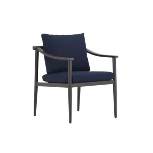 Moana Patio Side Chair, Blue Cushions(2 Per Carton)