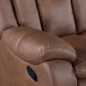 Morello Console Loveseat W Dual Recliners-Brown