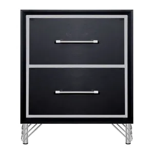 Ava 2 Drawer Nightstand-Ebony