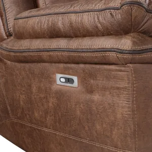 Ryland Console Loveseat W/Power Footrest-Brown