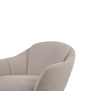 Fleming Taupe Boucle Swivel Lounge Chair