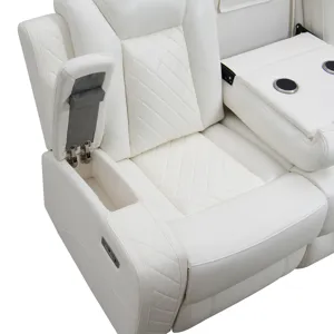 Orion II Sofa W Power Footrest & Headrest-White