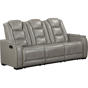 Breckenridge II Sofa W/Dual Recliner-Lt Gray