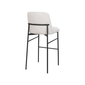 Erik Bar Chair W Black Metal Frame Beige(2 Per Carton)