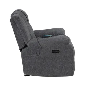 Redondo Glider Recliner W/Heat, Massage, Power Footrest-Dk Gray