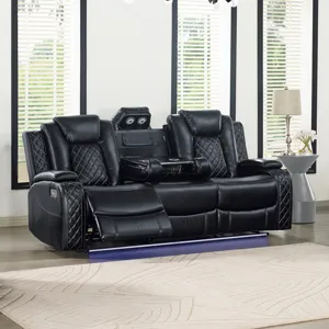 Orion II LAF Sofa W/Power Footrest & Headrest-Black
