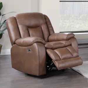 Morello Glider Recliner W/Power Footrest Brown