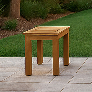 Bristol Bay Outdoor Bristol Bay Slatted Wood End Table