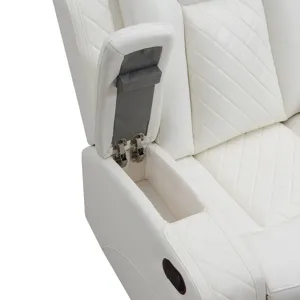 Orion II Sofa W/Dual Recliner-White