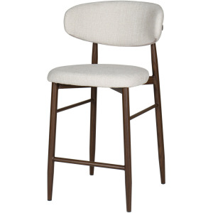 Royce Counter Chair W/Walnut Metal Frame-Beige(2 Per Carton)