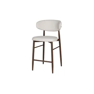 Royce Counter Chair W/Walnut Metal Frame-Beige(2 Per Carton)